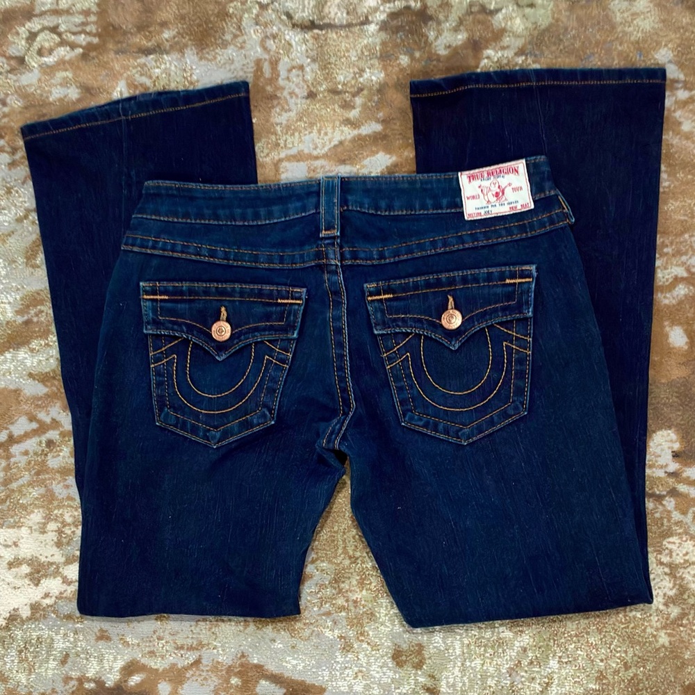 True Religion Women’s Jeans Big Joey T Flared Leg Twisted Seam Sz 29
